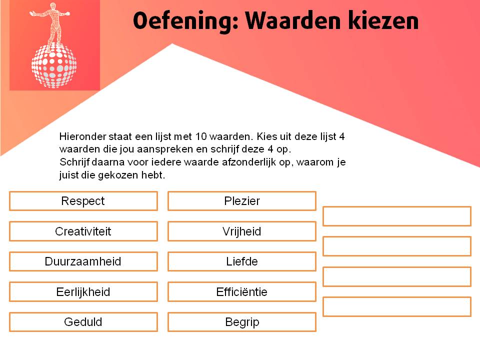 oefening Waarden kiezen